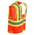 Unisex Orange High Visibility Two-Tone Work Vest